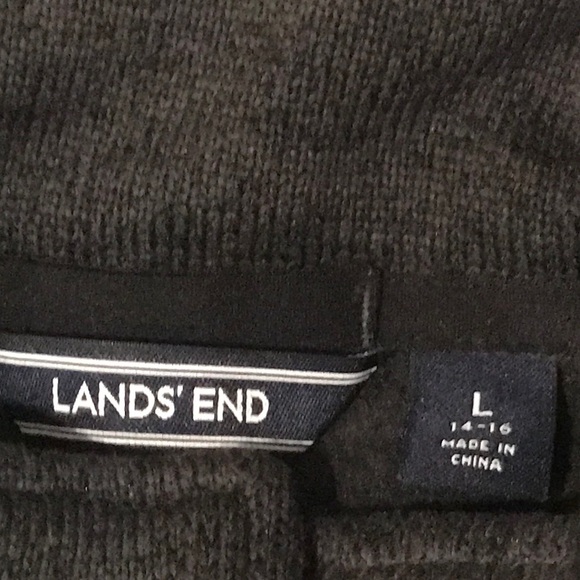 Lands End Coat Jacket Womens Large Charcoal Gray Casual Classic Coat - Picture 5 of 10